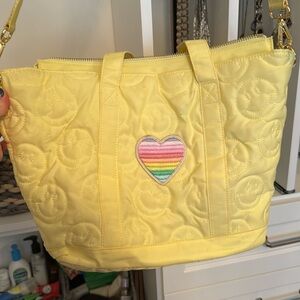 Stoney clover lane mini tote with crossbody strap smiley print